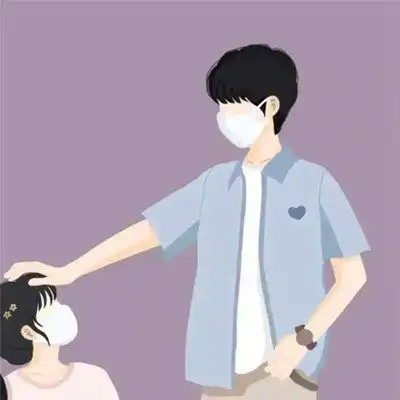 绘画情侣头像,情侣手绘图片双人唯美5