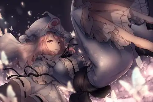 动漫壁纸美图东方幻想乡第四弹行寺幽幽子辉夜