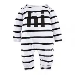 miniowl德国miniowl男孩黑白条纹长袖连体爬服海外本土原版