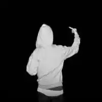 深沉暗黑男生头像黑白渲染心境