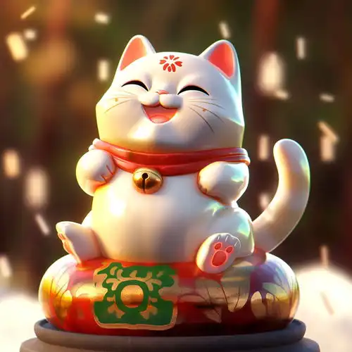 简约卡通3d卡通招财猫素材图片海报设计下载请至来源处