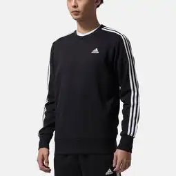 阿迪达斯adidas运动服休闲宽松长袖圆领套头衫卫衣印花条纹男士上衣图片大全邮乐官方网站