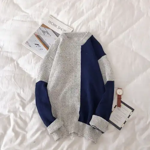 秋冬新款ins条纹针织衫毛衣男生原宿风线衣港风韩版情侣潮流外套