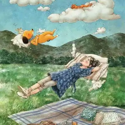 森系漫画女生头像森林女孩日记