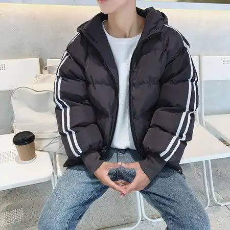 男士休闲宽松棉衣外套港风加厚棉服连帽男式冬季文艺外套图片大全邮乐官方网站