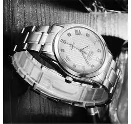 光动表男士钢带油压面石英经典爆休闲款礼品防水礼品表