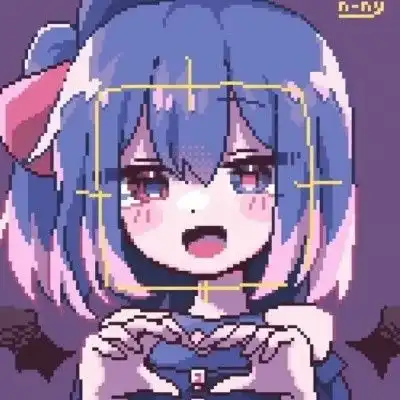 一组奶里奶气的像素风动漫头像