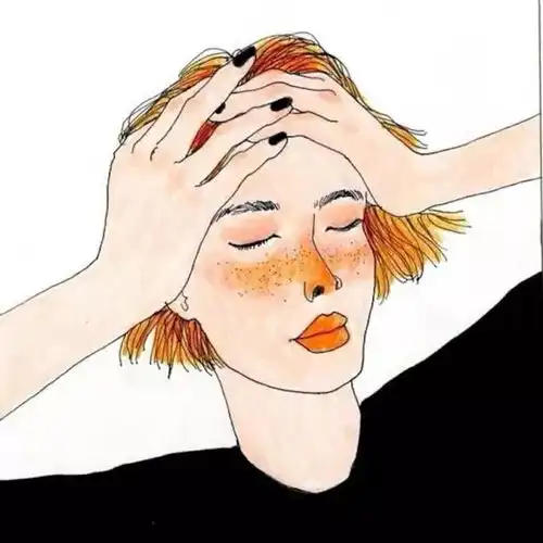 水彩手绘个性女头,亲爱的姑娘,你要身上带刺,心里装着优雅