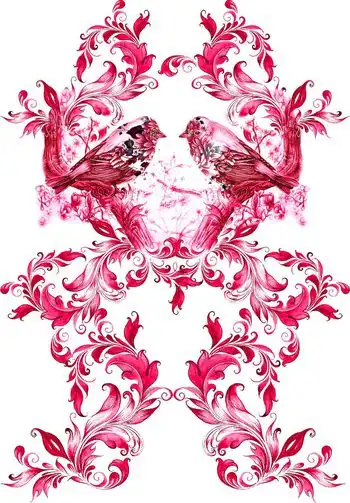 民族中国古风手绘陶瓷印花定位印花480144民族风手绘陶瓷印花中国数码印花花型女装花型设计