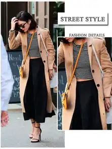 冬季街拍不知道怎么穿搭一件风衣上身温暖又高街