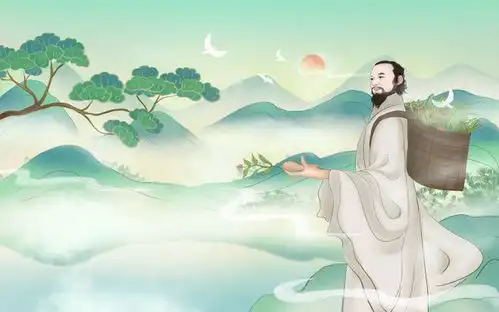 无量子道长卡通人物图片,易经大师范很足