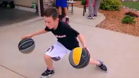 公园偶遇小男孩篮球投篮训练,90分钟不停歇,每天进步一点