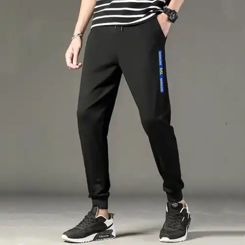 男士休闲裤青少年学生宽松舒适时尚休闲裤运动九分裤男束脚运动裤