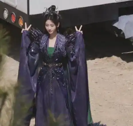 邢菲武庚纪黑化紫衣太霸气祝绪丹新照好美,男二还原动漫