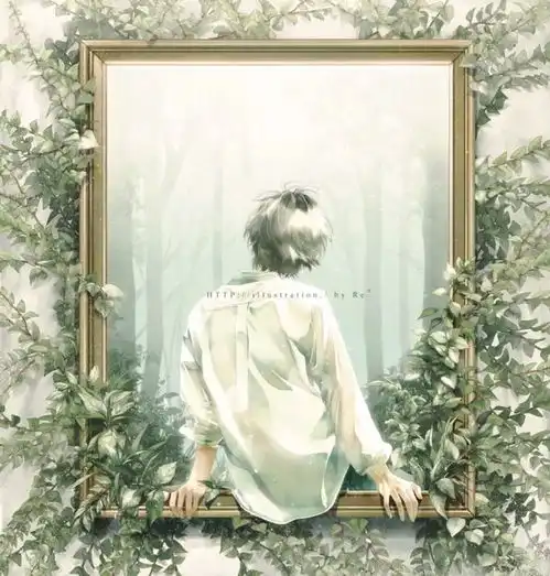 插画分享画师把少年与光的意境融合的非常到位