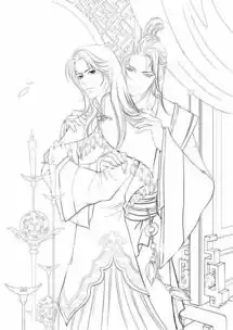 超美古风线稿,动手涂色做壁纸图多慎入第7期