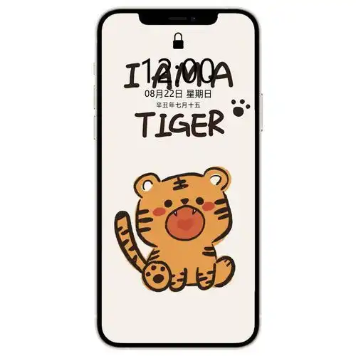 卡通呆萌小老虎壁纸