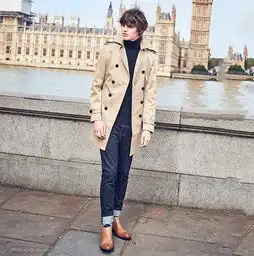 秋冬男士风衣搭配图片大全