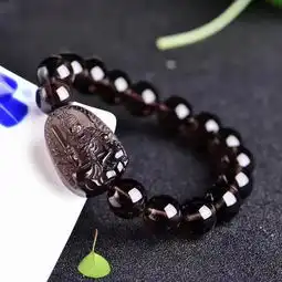 天然冰种黑曜石十二生肖本命佛八大守护神男女手链招财辟邪2002