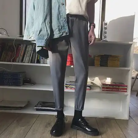 直筒青少年长裤西裤时尚都市秋季休闲潮时尚潮流百搭图片大全邮乐官方网站