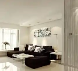 西安装修公司雅庭国际选择吸顶灯打造时尚大气客厅