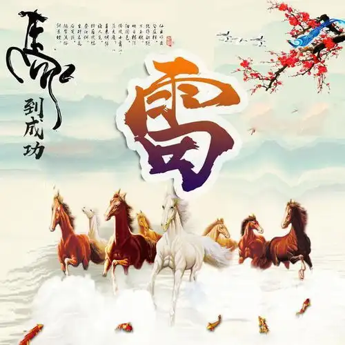 微信头像姓氏头像,高清新款八马骏图签名头像,祝你马到成功