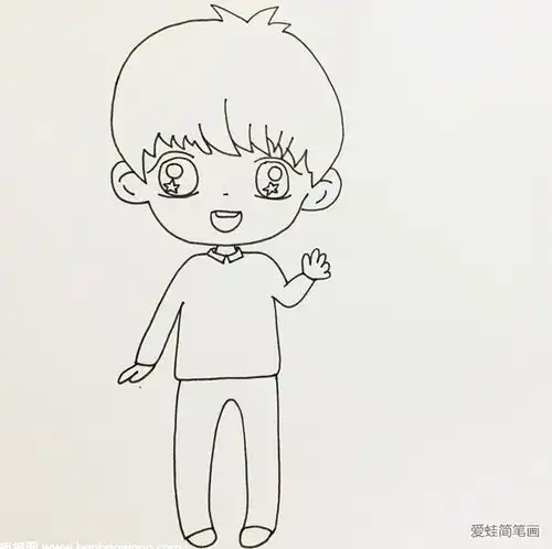 小男孩小男孩简笔画简笔画大全