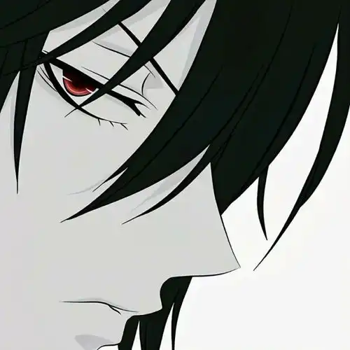 头像黑白动漫男生头像