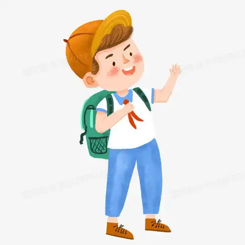 手绘卡通男学生免抠元素png图片素材下载手绘png熊猫办公