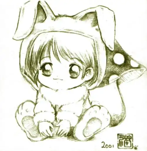 有没有这种可爱素描图片的