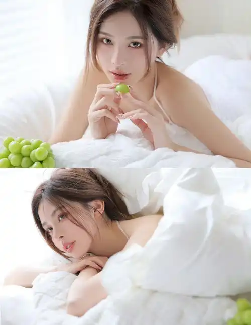 美女诱惑趴床上性感写真全身照片,太撩人