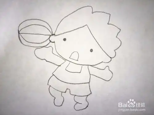 打篮球的小男孩怎么画