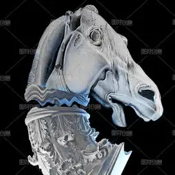 马头雕塑石膏男装t恤数码印花高清图案设计图案原创艺术风psd图片素材下载图芽创意