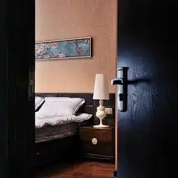 日式风格公寓富裕型120平米卧室卧室背景墙书桌台湾家居效果图