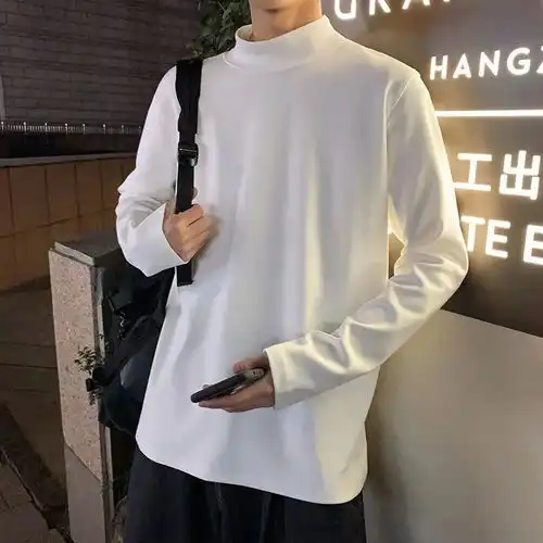 男人越简单干净越有魅力,这件高领打底就够你穿一个冬天的了