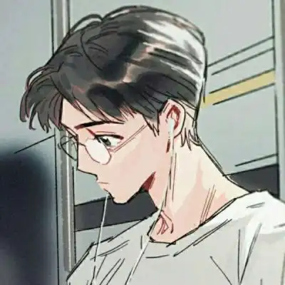 眼镜男头像卡通男生戴眼镜的微信头像图片