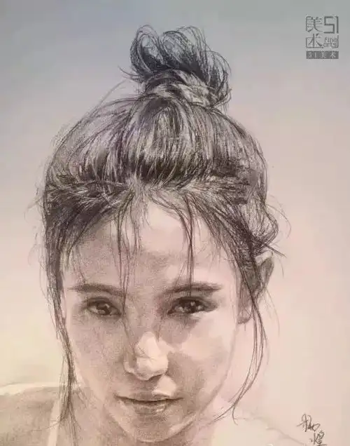 男女青年素描头像怎么精细画附步骤图