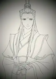 求一些线条简单清晰适合临摹的古风手绘线稿,如下