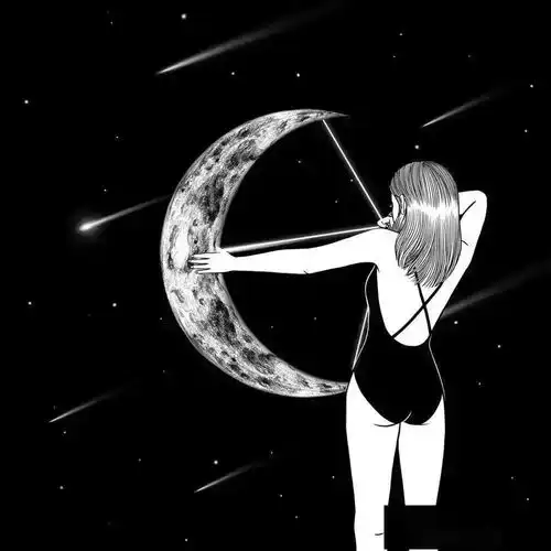 个性阴郁的纯黑色头像