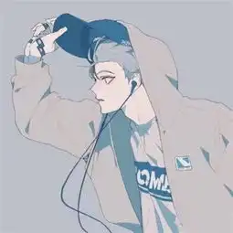 二次元男生放荡不羁的图片