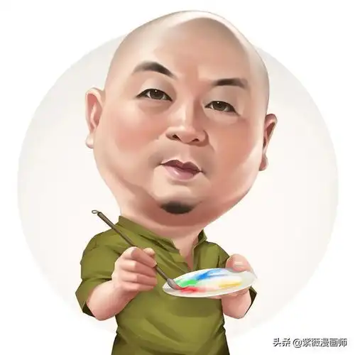 男士微信头像设计中年大叔真人手绘漫画头像新颖有创意