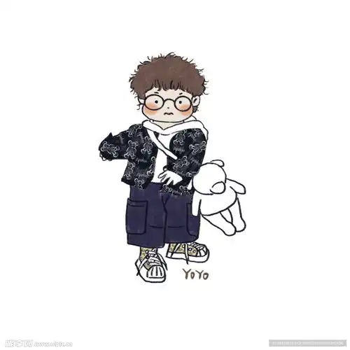 卷毛男孩设计图