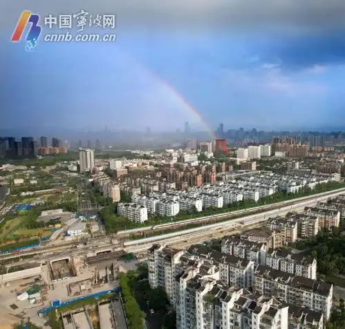 无人机航拍中巧遇彩虹