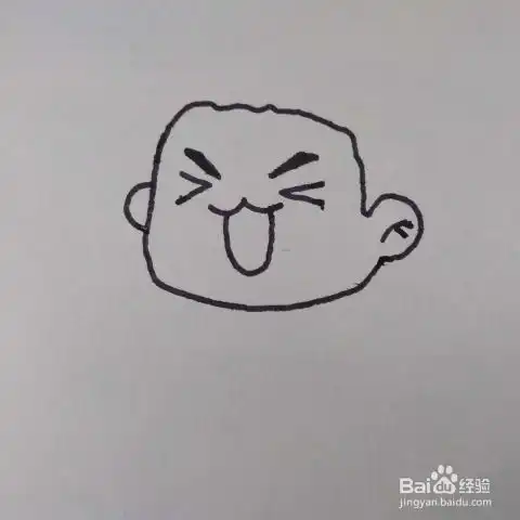 怎么画一个跳起来发飙生气的小男孩卡通简笔画