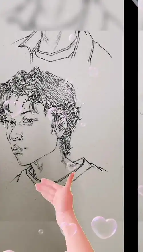 速写男生头像,是不是感觉简直帅呆了呢