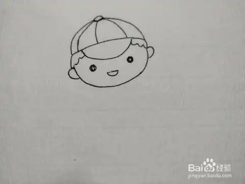 彩铅简笔画画小男孩