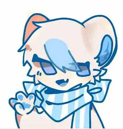 蓝色可爱系兽圈兽设头像半身全身