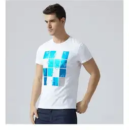 传奇保罗青年个性时尚潮t恤夏季新款韩版修身潮流圆领修身都市时尚薄款男生短袖t恤莱卡棉t恤