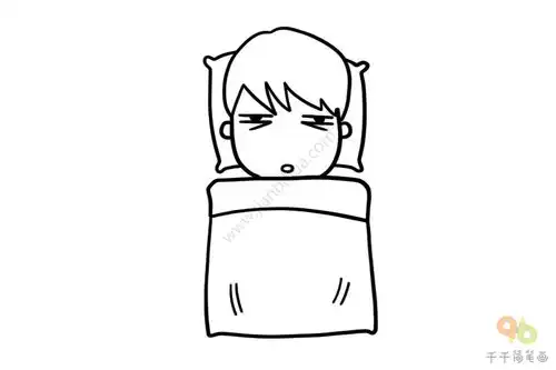 睡觉的小男孩简笔画轻松画手账