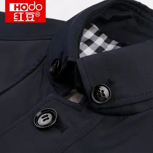 红豆男装风衣男春秋款休闲修身连帽简约气质舒适男士风衣外套3198